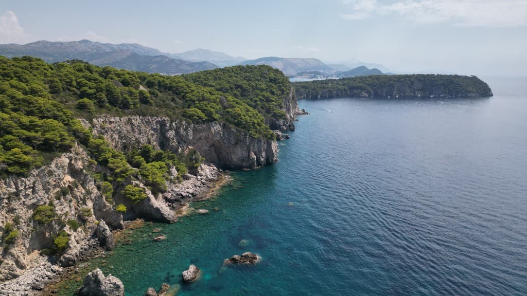 Adriatic sea and Dubrovnik coastline