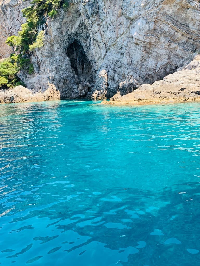 Sea cave entrance near Koločep Island