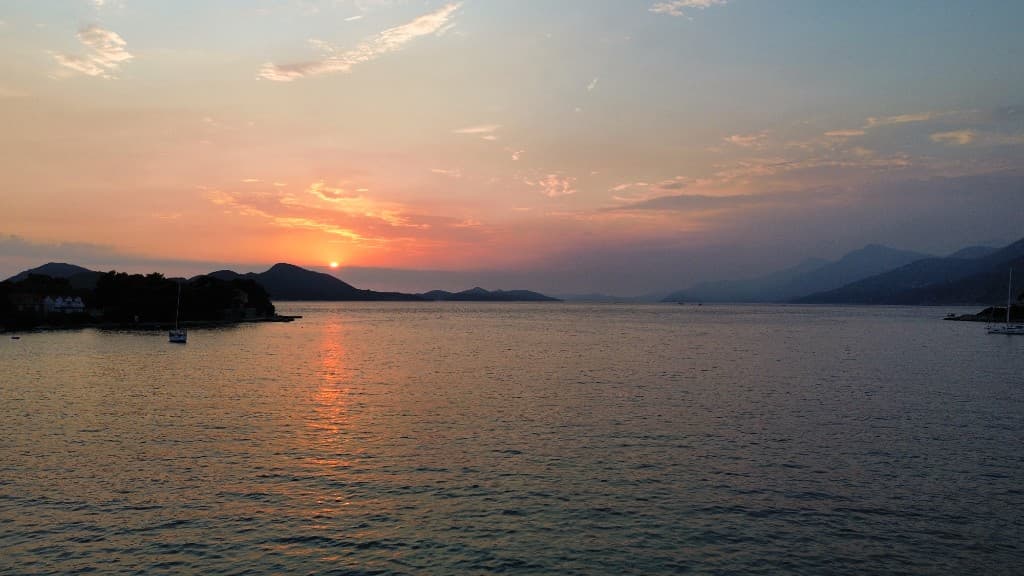 Adriatic sea and Dubrovnik coastline